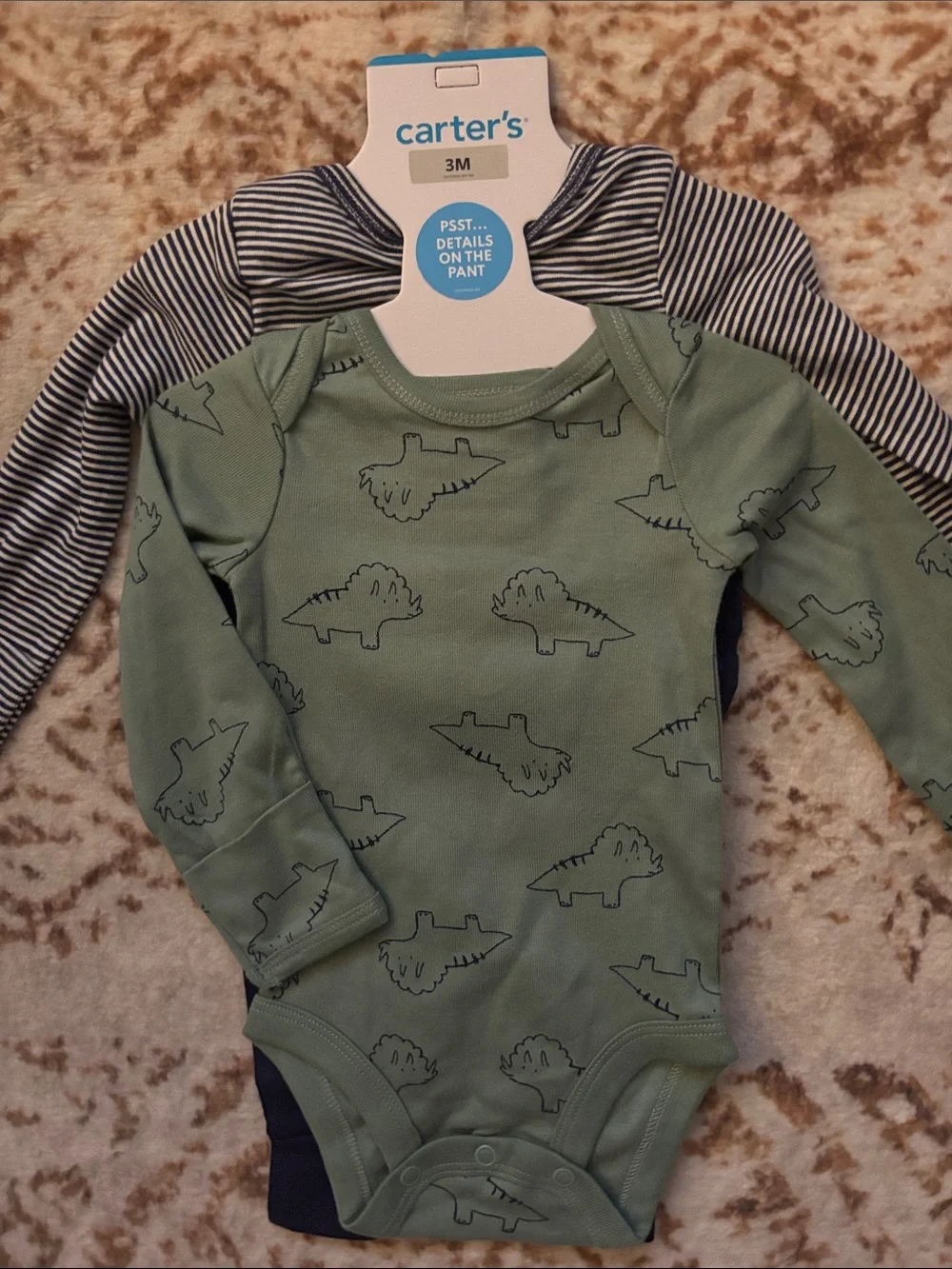 Carter's Green Dino Print 3-piece Set